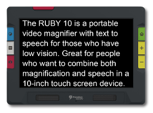 RUBY® 10 Portable Video Magnifier (Non-Speech)