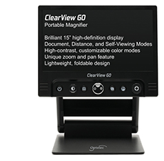Optelec ClearView GO foldable desktop video magnifier