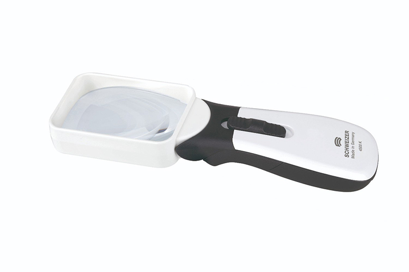 ERGO-Lux MP Illuminated Handheld Magnifier 10D, 75x50mm