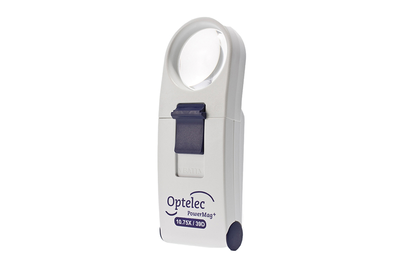 Optelec PowerMag+ Illuminated Pocket Magnifier 39D, 35mm