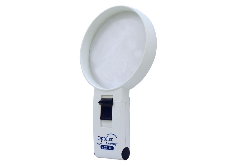 Optelec PowerMag+ Illuminated Pocket Magnifier 2.5X (6D), 100mm