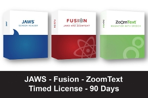 JAWS / Fusion / ZoomText Timed License (90-Days)