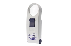 Optelec PowerMag+ Illuminated Pocket Magnifier 8X (28D), 35mm
