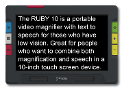 Image of RUBY® 10 Speech Portable Video Magnifier